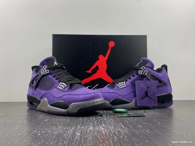 Rep x Scott Air Purple Travis Jordan 4 Suede 0711